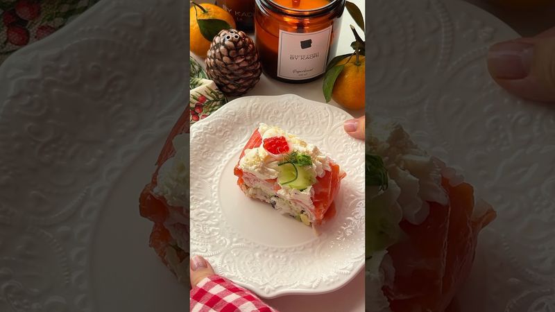 Суши салат в трендовой подаче🍣🎄✨