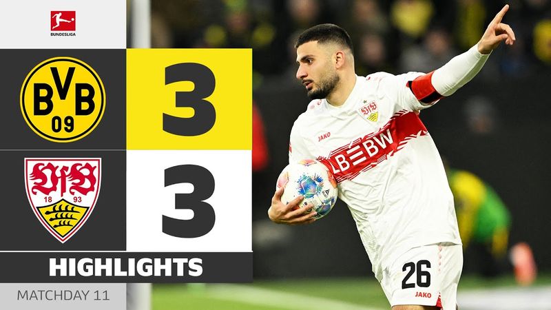 90+1! Undav On Fire Saves VFB! | BORUSSIA DORTMUND - VFB STUTTGART | HL | MD 11 – Bundesliga