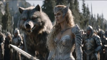 Epische Game-Animation: Riesenschwert-Ritter gegen Drei Elite-Helden