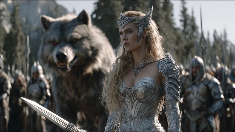 Epische Game-Animation: Riesenschwert-Ritter gegen Drei Elite-Helden