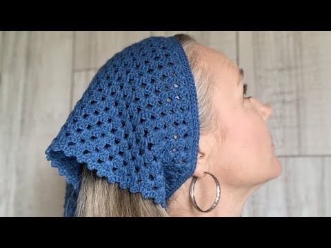 Мастер класс /Простая вязаная косынка крючком #мквязание #вязаниекрючком #косынка