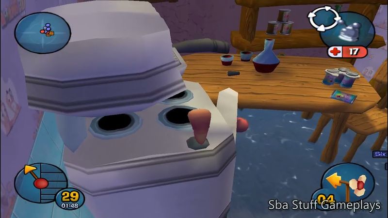 Worms 3D (2003) Mission 32 (Beefcake Breakfast Brawl)