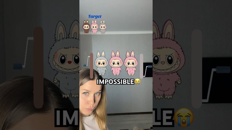 Labubu Coloring IQ🐰🩵IMPOSSIBLE😭#shorts