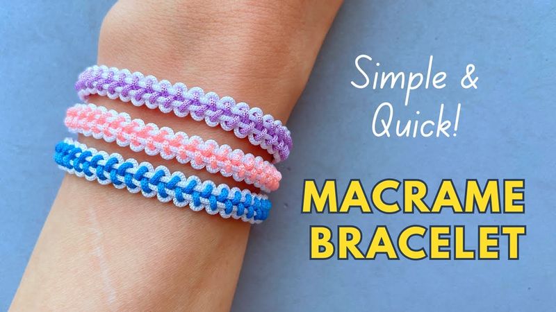 🧚‍♀️ Easy Friendship Bracelet Tutorial | Macrame Bracelet for Beginner | String Bracelets