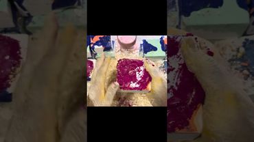 Pink Holi Block #oddlysatisfying #crushingtime #relax #clay #satisfying