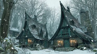 Mystic Celtic Winter Cottages — Medieval Celtic Winter Ambience for Sleep, Relax & Study