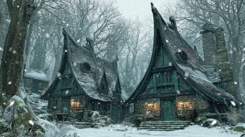 Mystic Celtic Winter Cottages — Medieval Celtic Winter Ambience for Sleep, Relax & Study