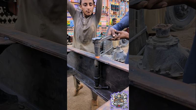 Truck Riveting Tutorial | How to Install Chassis Rivets Like a Pro 🔧🔩 #how #mechanic #shorts #repair