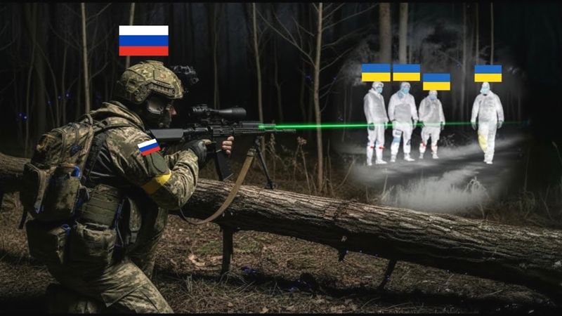 Сообщается, что российские снайперы вступают в бой с украинскими войсками на линии фронта