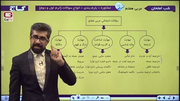 شب امتحان پایه هفتم- عربی- نیمسال اول