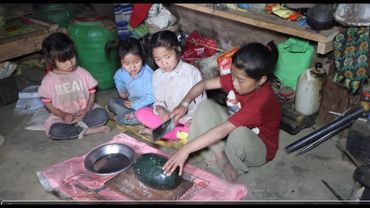 Villager really happy to see fresh local watermelon || Nepali village