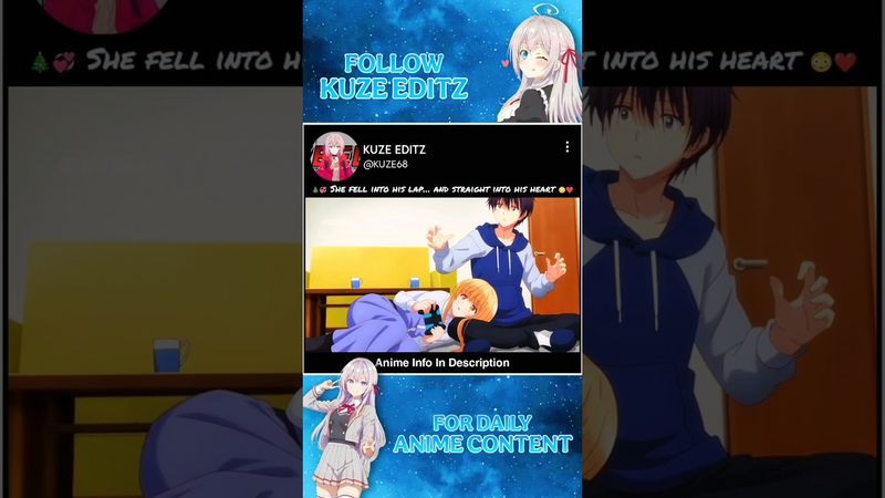 She Fell Into His Lap… and Straight Into His Heart 😳❤️ | The Angel Next Door #anime #shorts