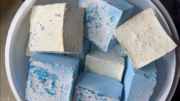 Off White and Baby Blue Gritty Reforms | ASMR | Oddlysatisfying