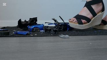 Shelby Mustang crushed by Pebbles part 2 #crushexperiment #modelcarcrush #mustang #toycarcrush