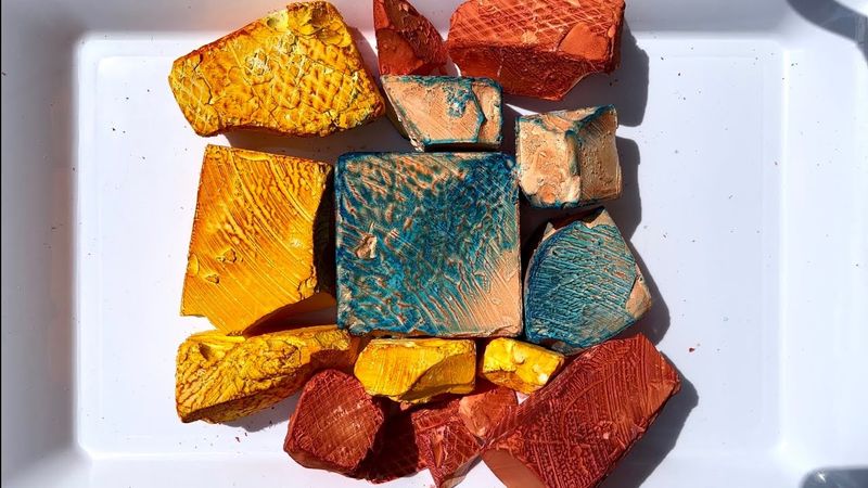 Dyed BSN Gym Chalk Blocks | Asmr | Stress relief