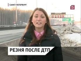 Мужчина якобы зарезался на КАД в Санкт-Птеербурге