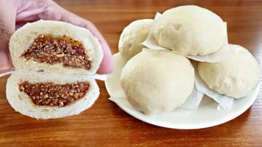 Steamed Buns Recipe || How To Make Chinese Bao || Full Recipe Peanut Steamed Buns
