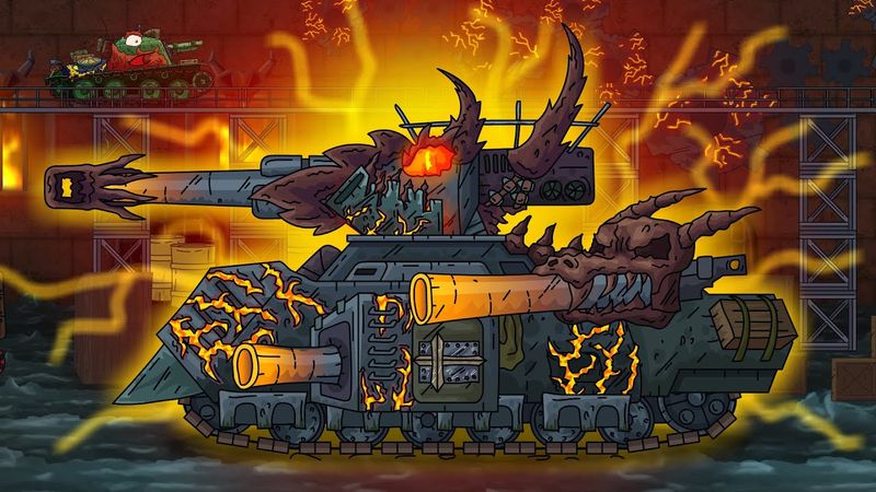 Maldición del monstruo de acero. Generación de Leviatán - Dibujos animados sobre tanques