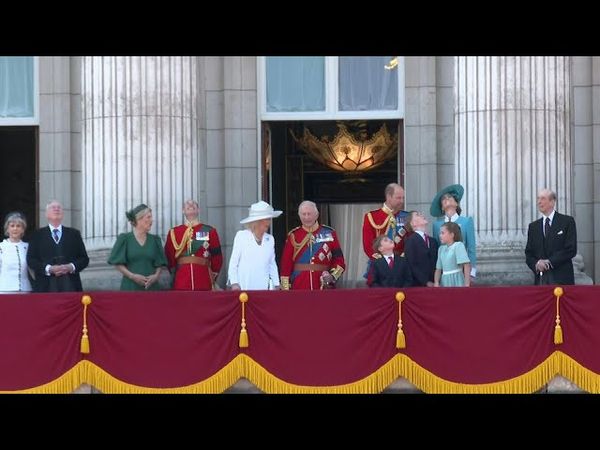 Britain's royal family watch Red Arrows flypast from Buckingham Palace | AFP