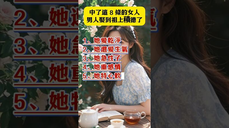 中了這 8 條的女人男人娶到祖上積德了！ #人生感悟 #生肖 #運勢 #易经