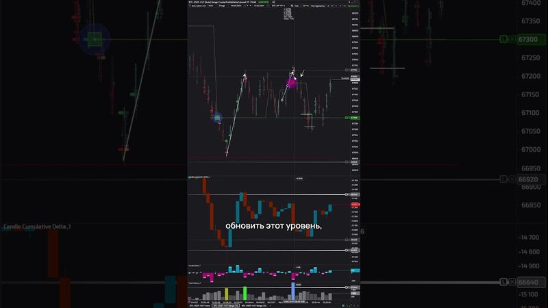 Торговля фьючерсом BTCUSDT 13.06 - SHORT #cryptotrading #scalping #trading #btctrading #poc #sbprox