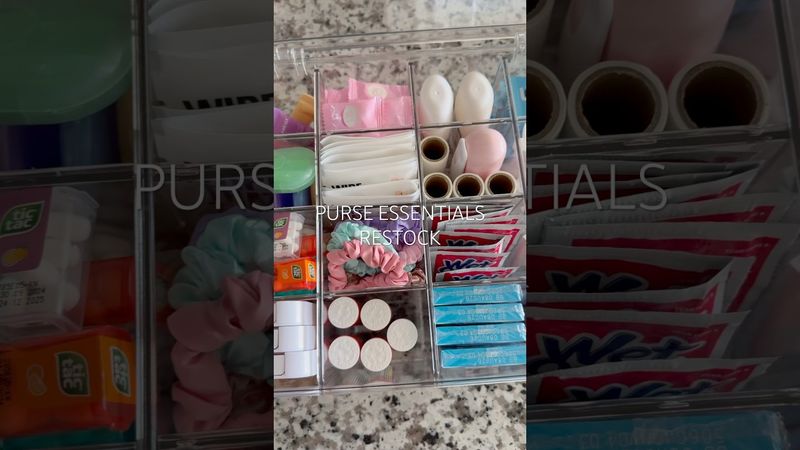 restocking my purse essentials 💕👛 #asmr #restock #asmrsounds #purse #girl #thatgirl #aesthetic