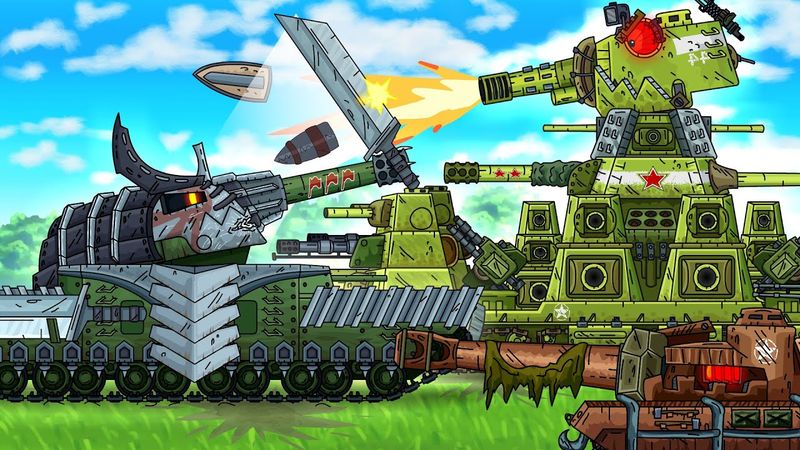 Изрубить монстров! КВ-44 vs Японский монстр - Мультики про танки