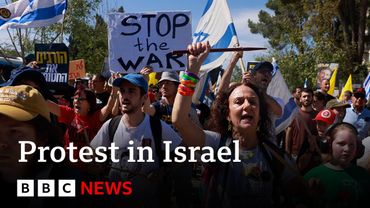 Israelis protest against Gaza occupation plan as Palestinians flee IDF attacks | BBC News