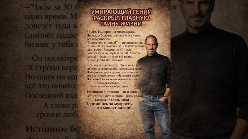 🕯️ Умирающий гений раскрыл главную тайну жизн