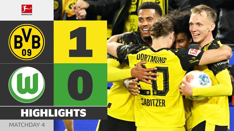 BVB Stay On Bayern’s Heels! | BORUSSIA DORTMUND - VFL WOLFSBURG | Highlights | MD 4 – Bundesliga