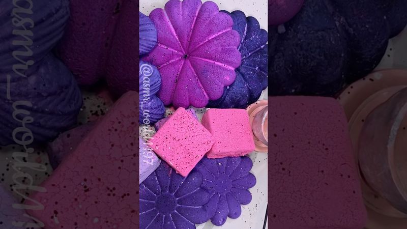 Pasted pink #crunchycrumbles #oddlysatisfying #satisfying #crushingtime #gymchalkasmr #soap #asmr
