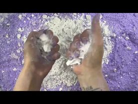 Purple dye on soft chalk😍