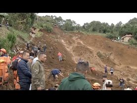 В Колумбии оползень завалил дома