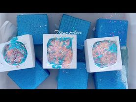 Colored starch and richly dyed chalk