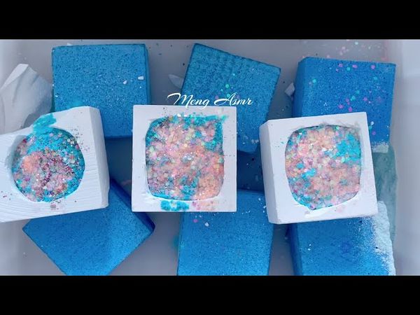 Colored starch and richly dyed chalk