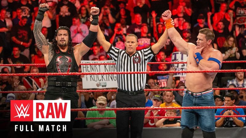 FULL MATCH: John Cena & Roman Reigns vs. The Miz & Samoa Joe: Raw, August 21, 2017