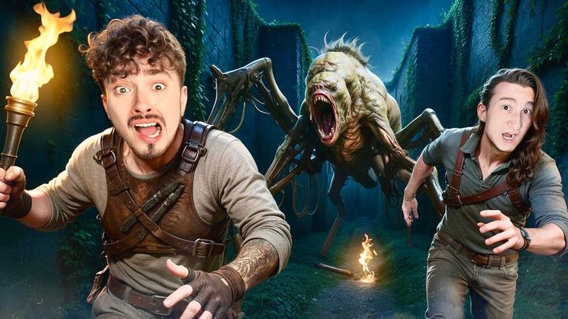 ВПЕРВЫЕ ОСТАЛИСЬ НОЧЬЮ В БЕСКОНЕЧНОМ ЛАБИРИНТЕ!