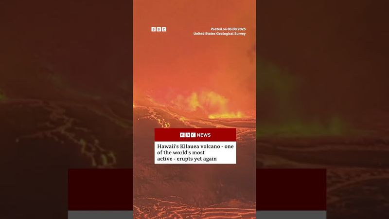 Hawaii's Kilauea volcano erupts again. #Volcano #Eruption #BBCNews