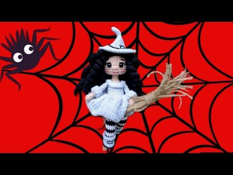 Вязаная ведьмочка крючком|Каркасная кукла амигуруми#tutorial #мастеркласс #amigurumi #helloween