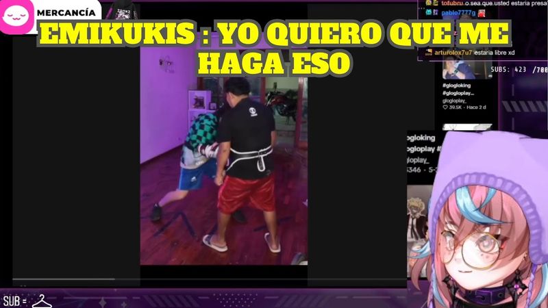 EMIKUKIS REACCIONA A GLOGLO MIDIENDO SU FUERZA CON EL PADRE DOMINGO