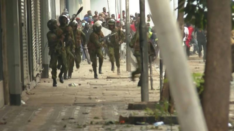 Kenyan protesters charge police as demonstrations turn violent | AFP