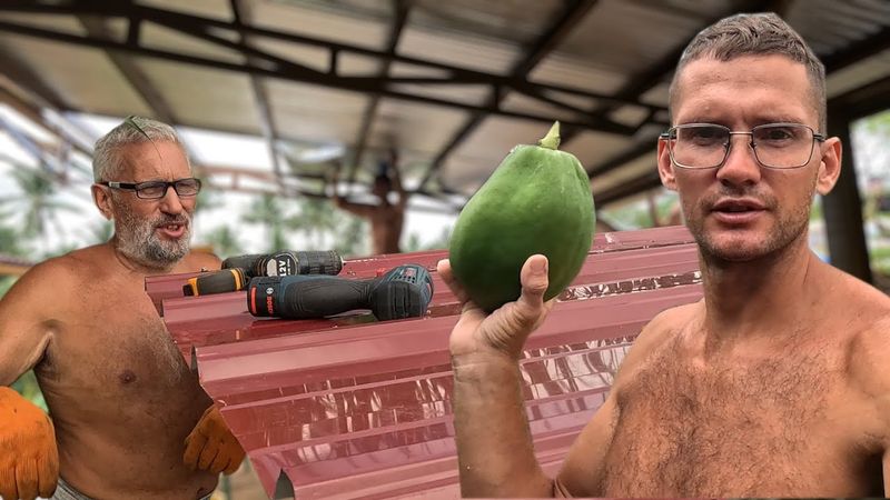 Мумай уехала с братом| Кроем крышу | Понравится ли бате хлебное дерево | Убрался в доме