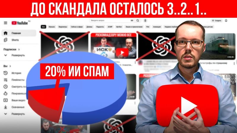 НЕЙРОСЕТЕВОЙ МУСОР ЗАПОЛОНИЛ YOUTUBE. КАТАСТРОФА ГРОЗИТ СКАНДАЛОМ. Вот что случилось