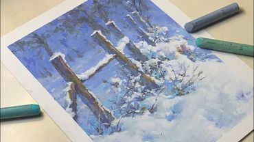 Oil Pastel/Snowy Morning
