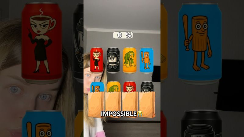 Matching Soda Challenge🥤IMPOSSIBLE😭#shorts