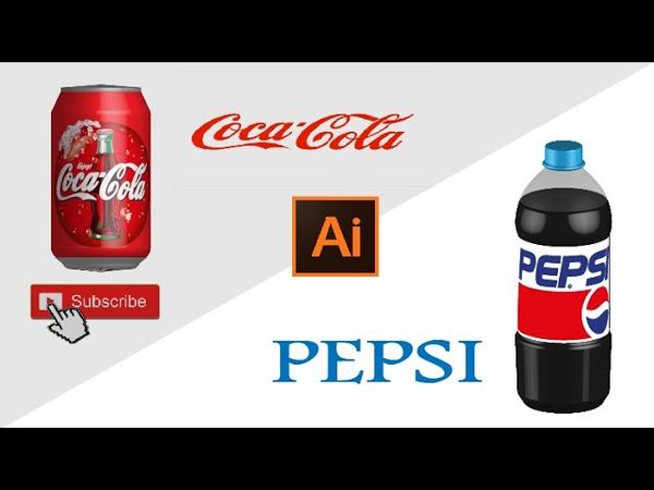 How to Make 3D Cola Can and Pepsi bottle .. in Illustrator