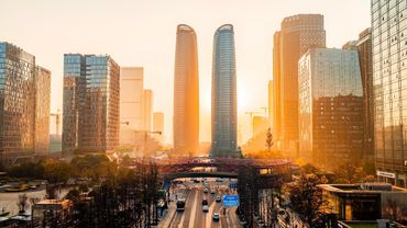 Chengdu City Aerial View, Another Tokyo City in China?