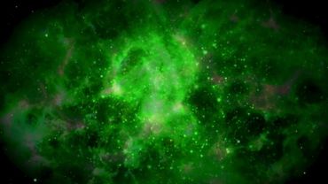 10 Hours of Green Space Dust 🌌 | 4K Ultra HD Screensaver | Relaxing Cosmic Ambient Background