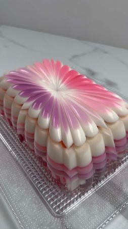 let’s make blackberry & raspberry jelly cake 💜🩷💜🩷  #asmr #dessert #je...