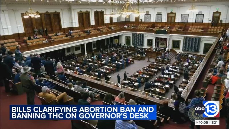 Bills clarifying abortion ban and banning THC on Governor's desk